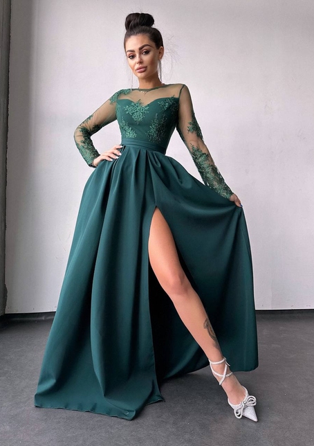 Сукня максі з мереживом  | PUSHKA SHOP