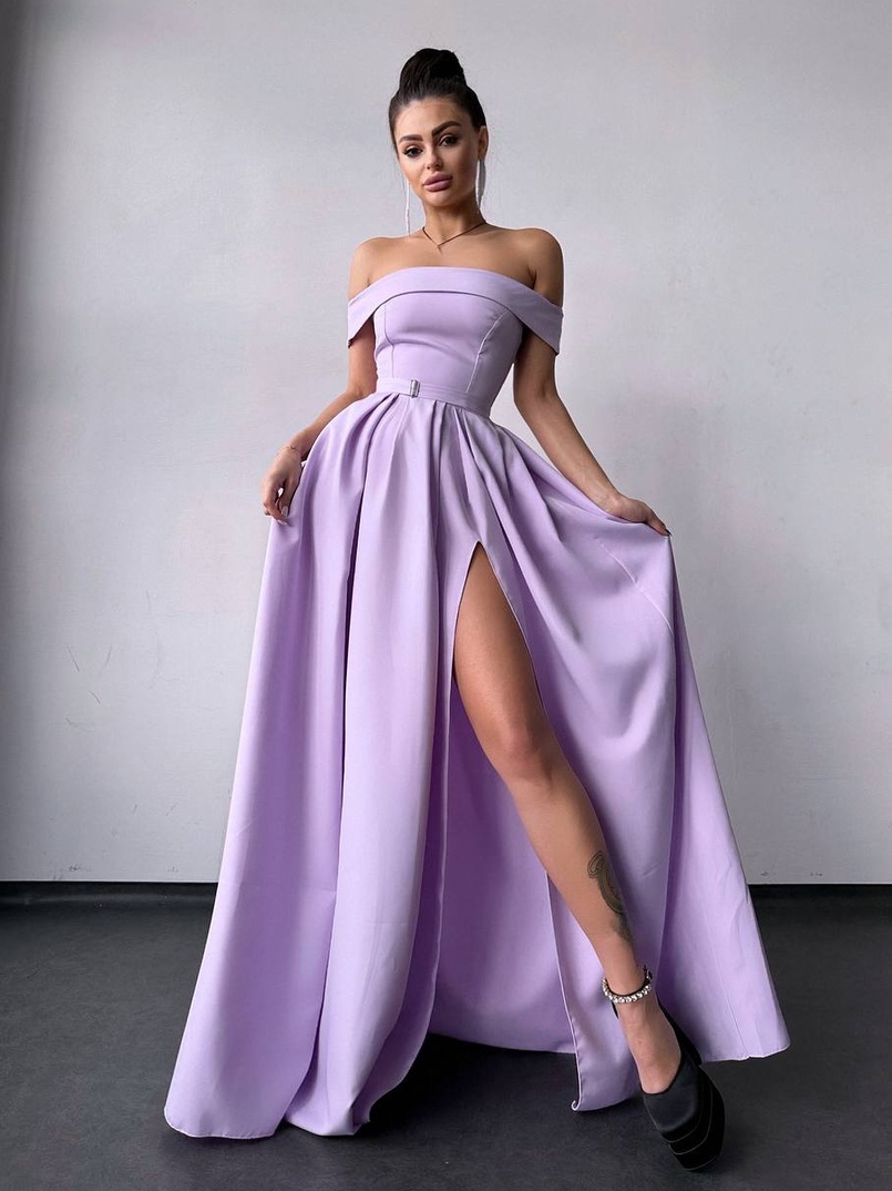 Сукня максі з відкритими плечима  | PUSHKA SHOP