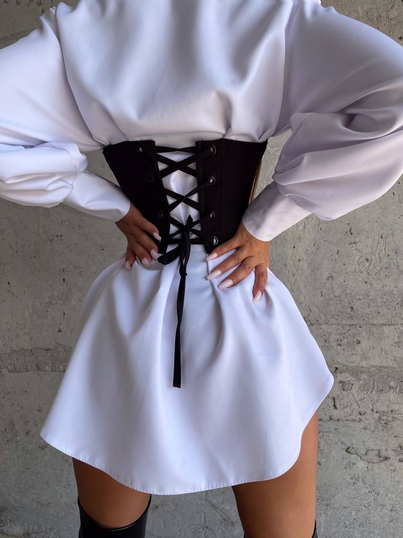 Приталена сорочка + корсет  | PUSHKA SHOP