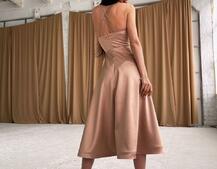 Платье-миди с корсетным верхом  | PUSHKA SHOP