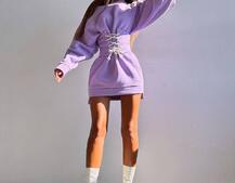 Тепле затишне худі over-size на флісі + корсет на шнурівці Можна носити з корсетом та без | PUSHKA SHOP