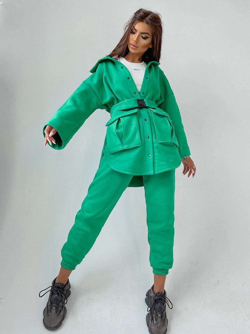 Комплект: тёплая рубашка на кнопках + джоггеры Комплект: тёплая рубашка на кнопках + джоггеры | PUSHKA SHOP