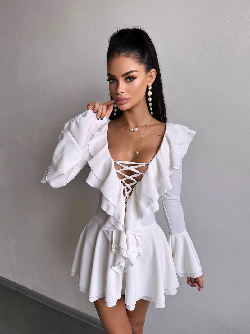 Сукня з з воланами на ґудзиках Сукня з з воланами на ґудзиках | PUSHKA SHOP