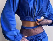 Велюровий комплект декорований стразами( бомбер+ рукавички+ штани + трусики) Велюровий комплект декорований стразами( бомбер+ рукавички+ штани + трусики) | PUSHKA SHOP