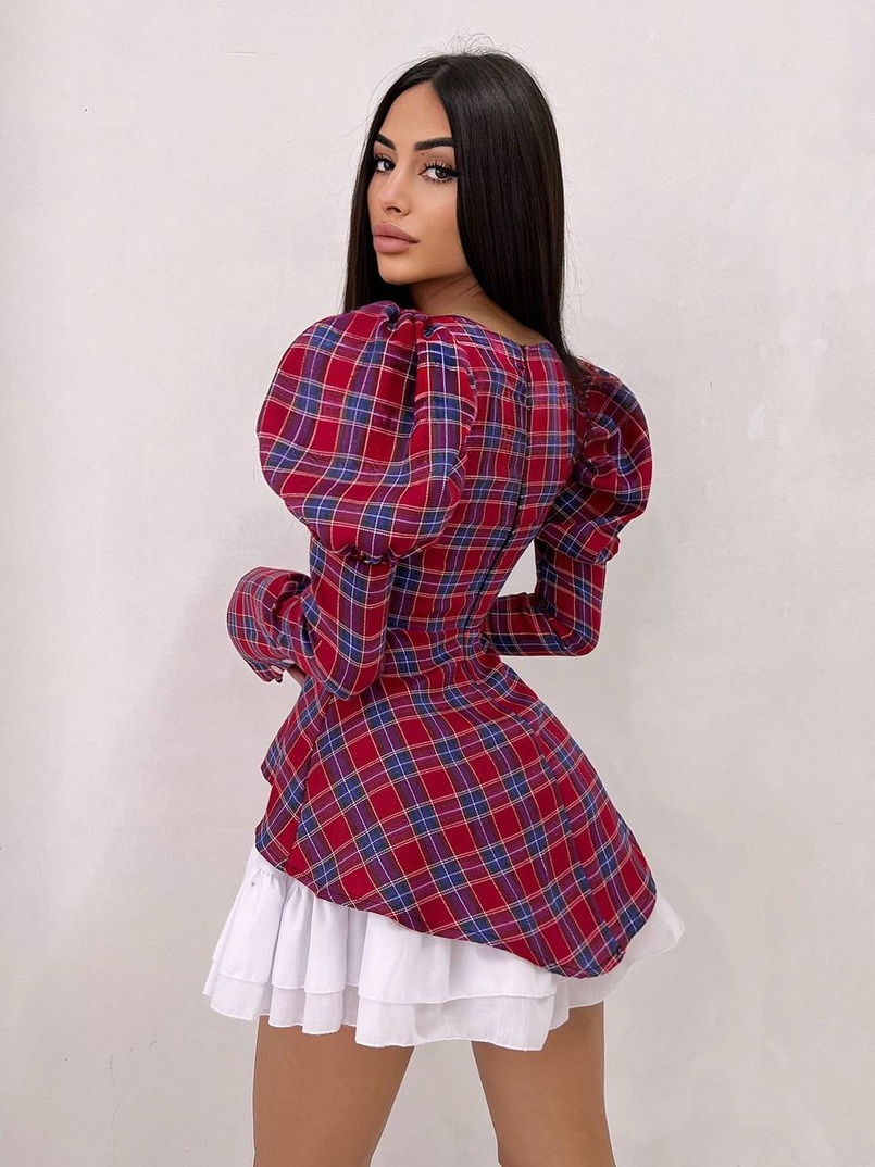 Сукня з об'ємними рукавами + спідниця з воланами | PUSHKA SHOP