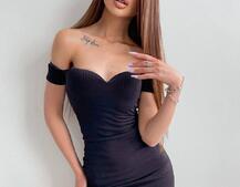 Трикотажное платье мини с чашечками с эффектом push up Трикотажное платье мини с чашечками с эффектом push up | PUSHKA SHOP