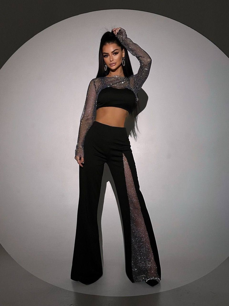 Комплект: сяючий топ + штани | PUSHKA SHOP