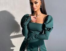 Сукня з об'ємними рукавами + спідниця з воланами Сукня з об'ємними рукавами + спідниця з воланами | PUSHKA SHOP