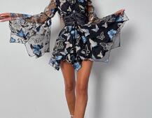 Сукня з асиметричною спідницею із сітки з вишивкою + атласний корсет на шнурівці | PUSHKA SHOP