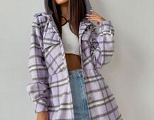 Кашемировая рубашка в клетку с капюшоном  Кашемировая рубашка в клетку с капюшоном  | PUSHKA SHOP