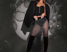 Комплект: піджак + корсет бюстьє + спідниця зі стразами Комплект: піджак + корсет бюстьє + спідниця зі стразами | PUSHKA SHOP