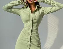 Платье-мини на пуговицах | PUSHKA SHOP