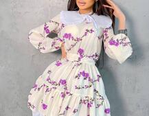 Платье со съёмным воротничком и подъюбником Платье со съёмным воротничком и подъюбником | PUSHKA SHOP