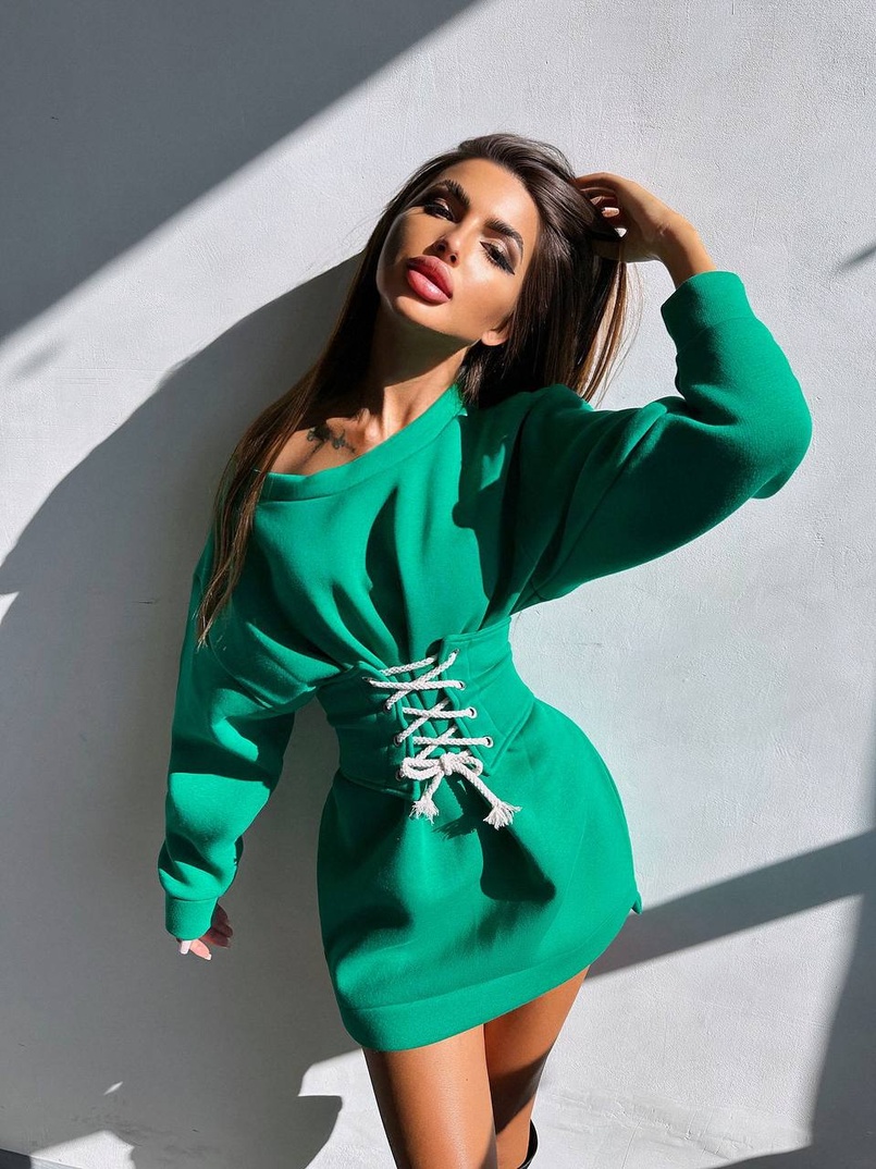 Тепле затишне худі over-size на флісі + корсет на шнурівці Можна носити з корсетом та без | PUSHKA SHOP