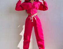 Комплект на флісі : худі з елементами корсету + штани  | PUSHKA SHOP