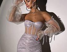 Сяючий комплект: корсет + спідниця  | PUSHKA SHOP