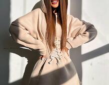 Тепле приталене худі з капюшоном на флісі + корсет на шнурівці Можна носити з корсетом та без | PUSHKA SHOP