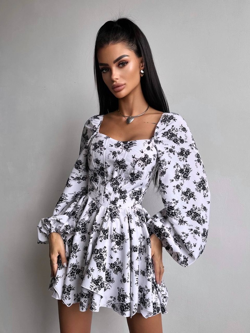 Корсетна сукня з подвійною спідницею  | PUSHKA SHOP