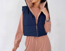 Комплект: комфортный трикотажный комбинезон укорочённый двухсторонний жилет Комплект: комфортный трикотажный комбинезон укорочённый двухсторонний жилет | PUSHKA SHOP