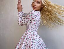 Корсетна сукня з пишною спідницею в квітковий Принт  Корсетна сукня з пишною спідницею в квітковий Принт  | PUSHKA SHOP