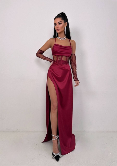 Комплект: корсет+ рукавички + спідниця максі | PUSHKA SHOP