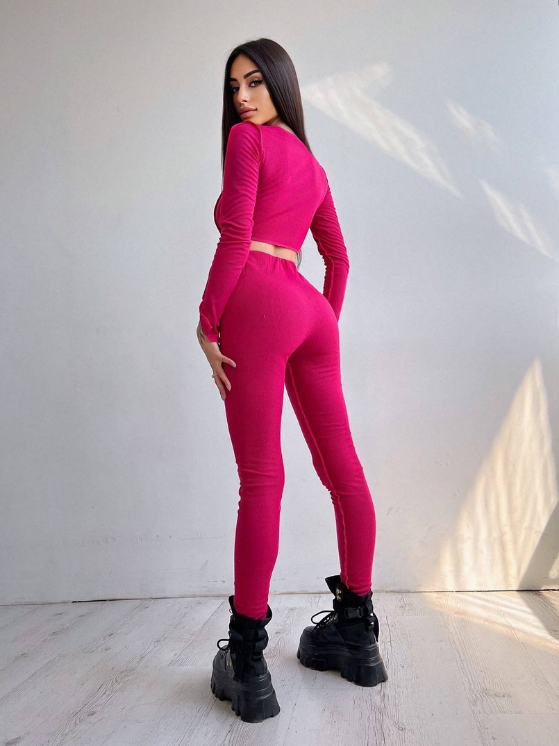 Комплект: топ зі шнурівкою на грудях + легінси | PUSHKA SHOP