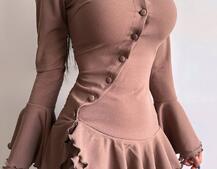 Сукня з з воланами на ґудзиках  Сукня з з воланами на ґудзиках  | PUSHKA SHOP