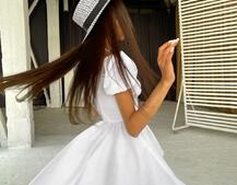 Летнее хлопковое платье с завязками на груди Летнее хлопковое платье с завязками на груди | PUSHKA SHOP