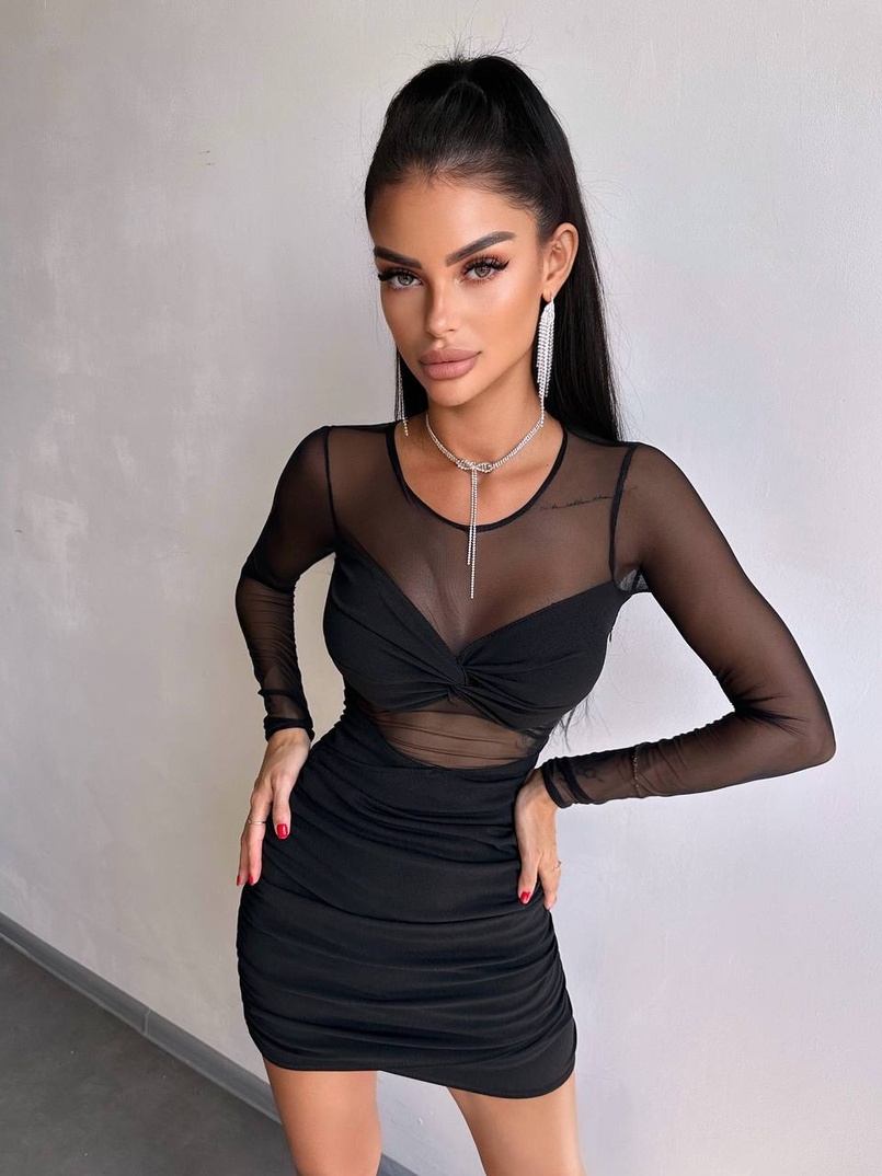 Сукня з драпіруванням  | PUSHKA SHOP