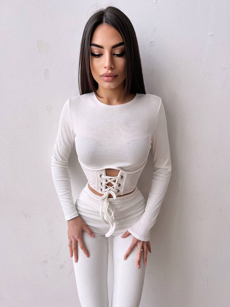 Трикотажний комплект: корсетний топ + легінси | PUSHKA SHOP