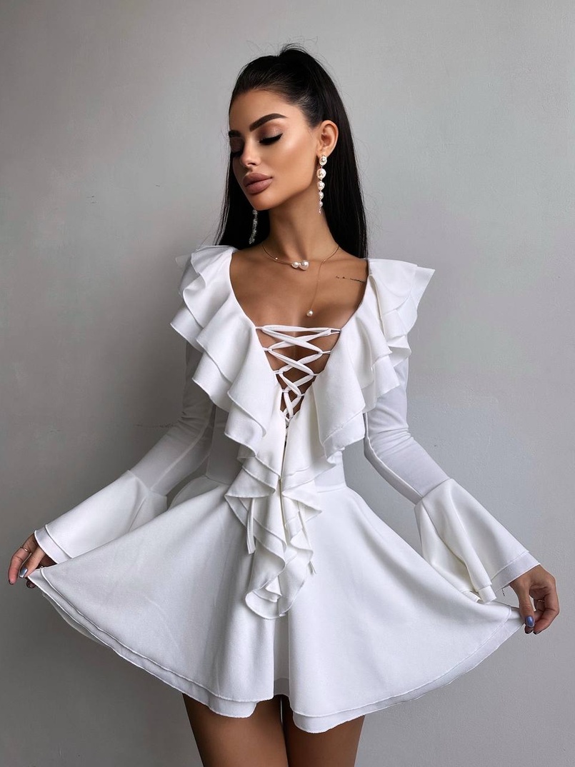 Сукня з з воланами на ґудзиках Сукня з з воланами на ґудзиках | PUSHKA SHOP