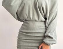 Сукня міні із теплого трикотажу | PUSHKA SHOP