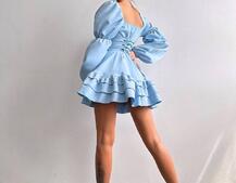 Сукня з воланами на ґудзиках  | PUSHKA SHOP