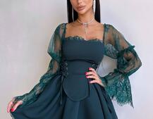 Сукня з корсетом декорована мереживом Сукня з корсетом декорована мереживом | PUSHKA SHOP