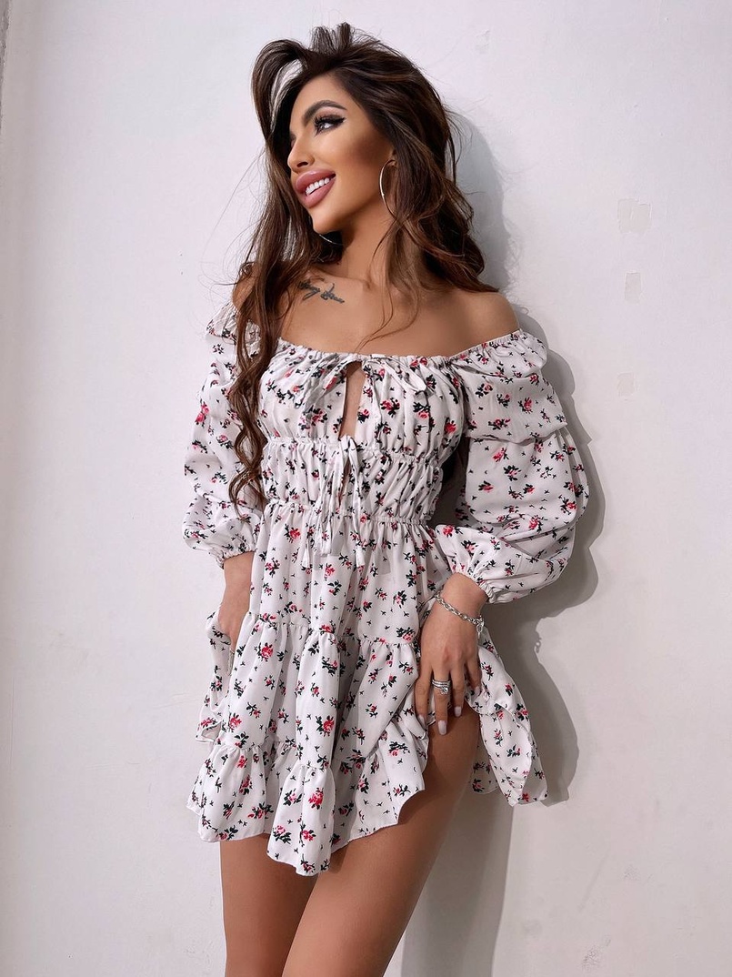 Сукня міні з квітковим принтом  Сукня міні з квітковим принтом  | PUSHKA SHOP