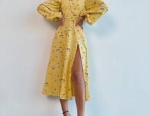 Сукня -міді зі шнурівкою на спинці та розрізом на ніжці Сукня -міді зі шнурівкою на спинці та розрізом на ніжці | PUSHKA SHOP