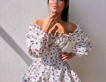 Сукня з квітковим принтом з воланами на ґудзиках Сукня з квітковим принтом з воланами на ґудзиках | PUSHKA SHOP