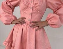 Корсетна сукня  з пишною подвійною спідницею та рюшами  | PUSHKA SHOP