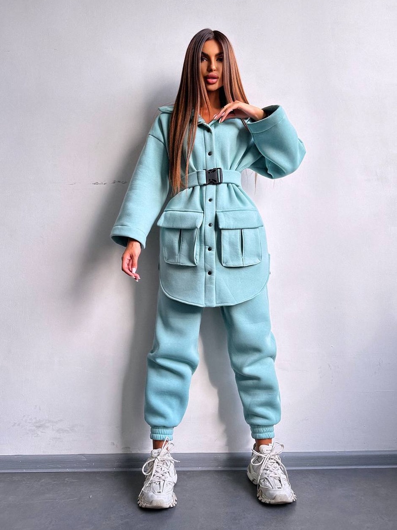 Комплект: тепла сорочка на кнопках + джоггери | PUSHKA SHOP