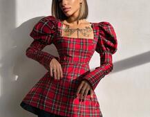 Сукня з об'ємними рукавами + спідниця з воланами | PUSHKA SHOP