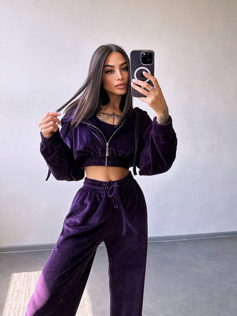 Велюровий комплект трійка  | PUSHKA SHOP