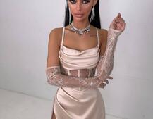 Комплект: корсет+ рукавички + спідниця максі | PUSHKA SHOP