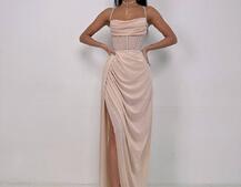 Комплект: корсет декорований стразами + спідниця максі Комплект: корсет декорований стразами + спідниця максі | PUSHKA SHOP