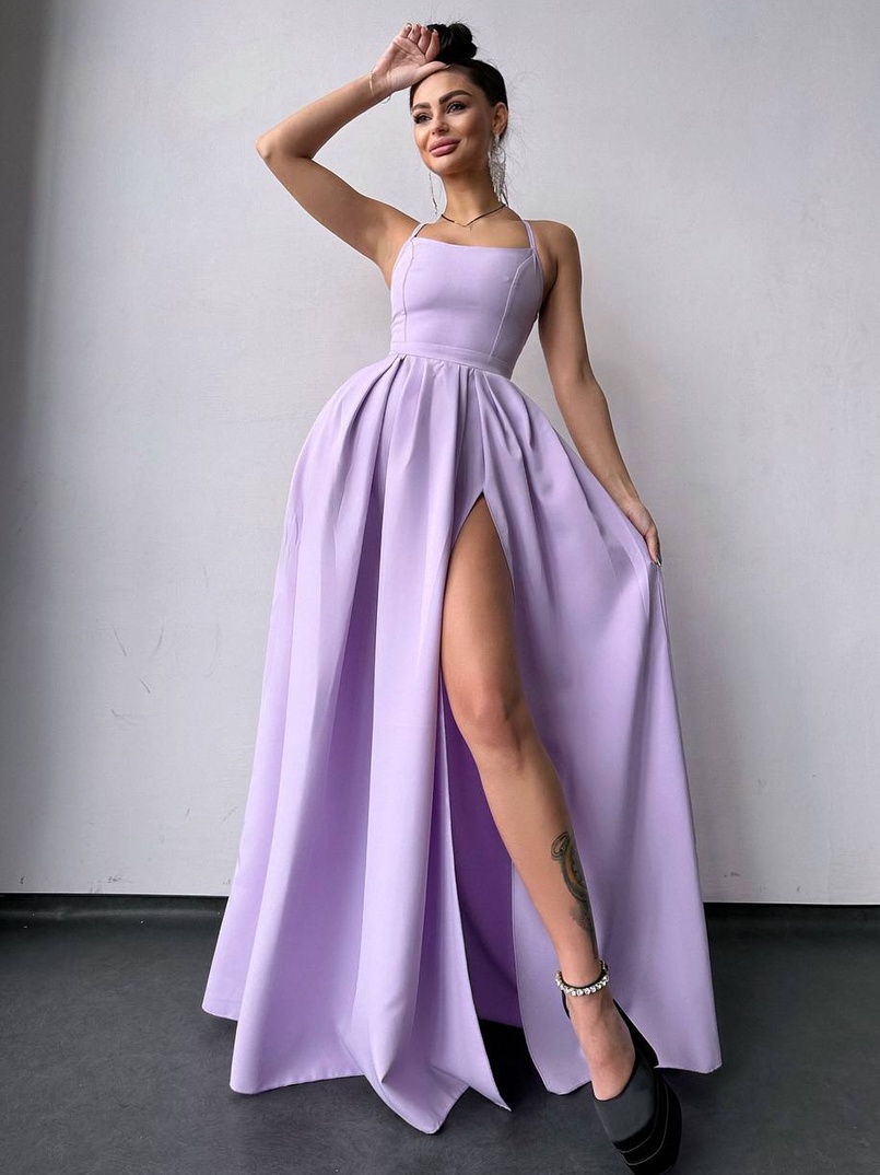 Сукня максі зі шнурівкою на спинці Сукня максі зі шнурівкою на спинці | PUSHKA SHOP