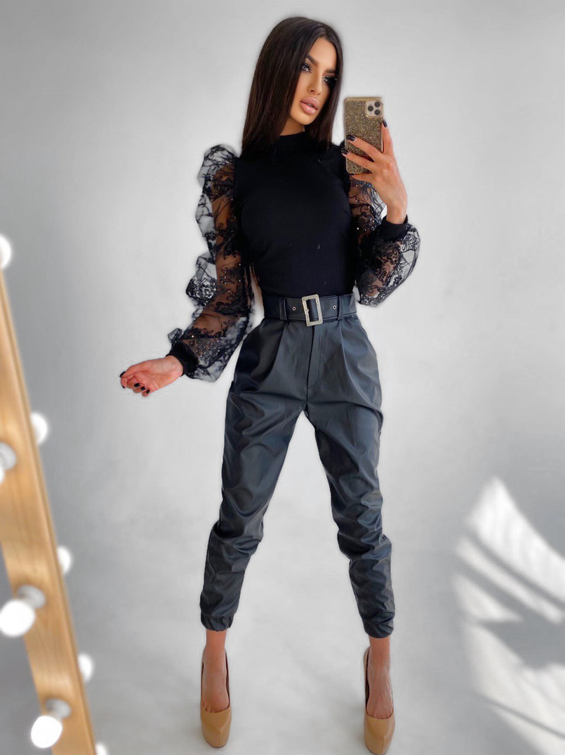  Брюки из искусственной кожи  | PUSHKA SHOP