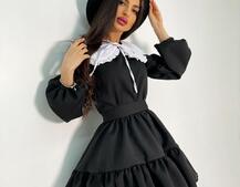 Платье со съёмным воротничком и подъюбником   Платье со съёмным воротничком и подъюбником   | PUSHKA SHOP