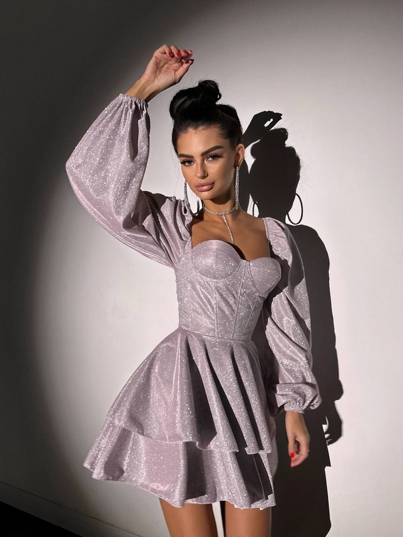 Сяюча корсетна сукня бюстьє з подвійною спідницею  | PUSHKA SHOP