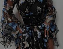 Сукня з асиметричною спідницею із сітки з вишивкою + атласний корсет на шнурівці | PUSHKA SHOP