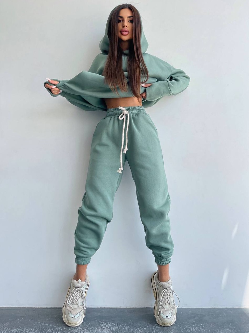 Тёплый комплект: худи + спортивные штаны  Тёплый комплект: худи + спортивные штаны  | PUSHKA SHOP