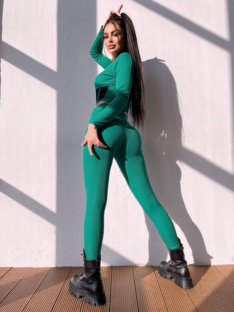 Трикотажний комплект: корсетний топ + легінси | PUSHKA SHOP